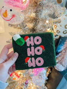 Pink HO HO HO Coin Pouch - JD Ranch Boutique