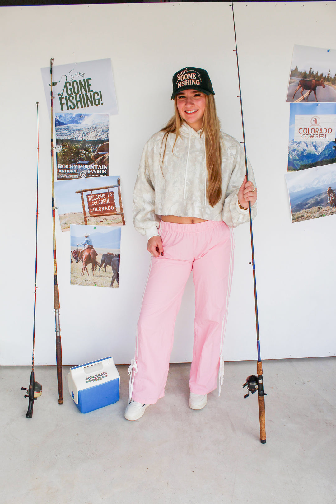 Muted Camo Cropped Hoodie