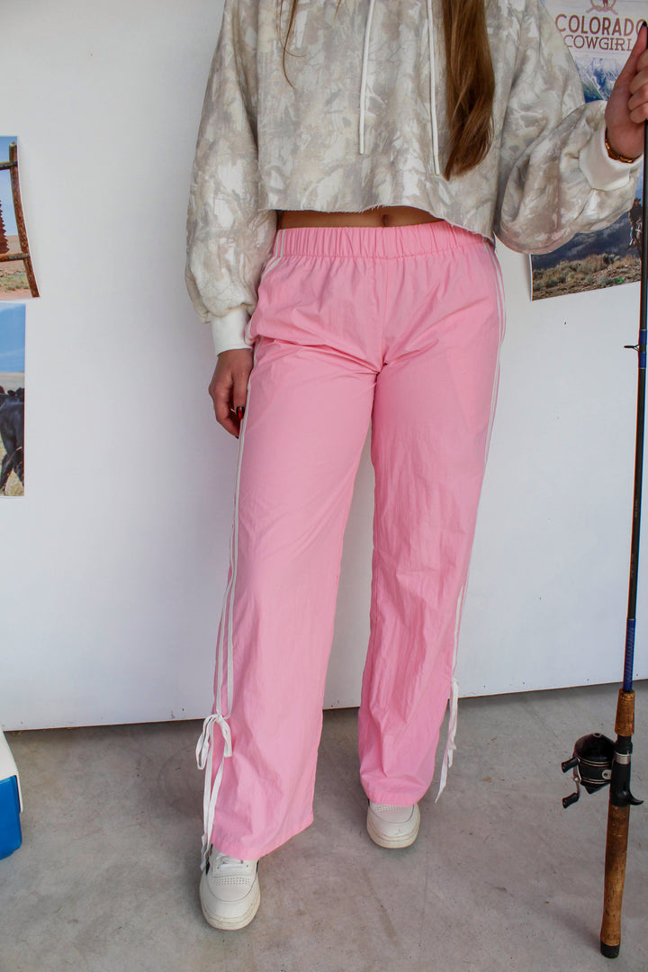 Pink Bow Track Pants