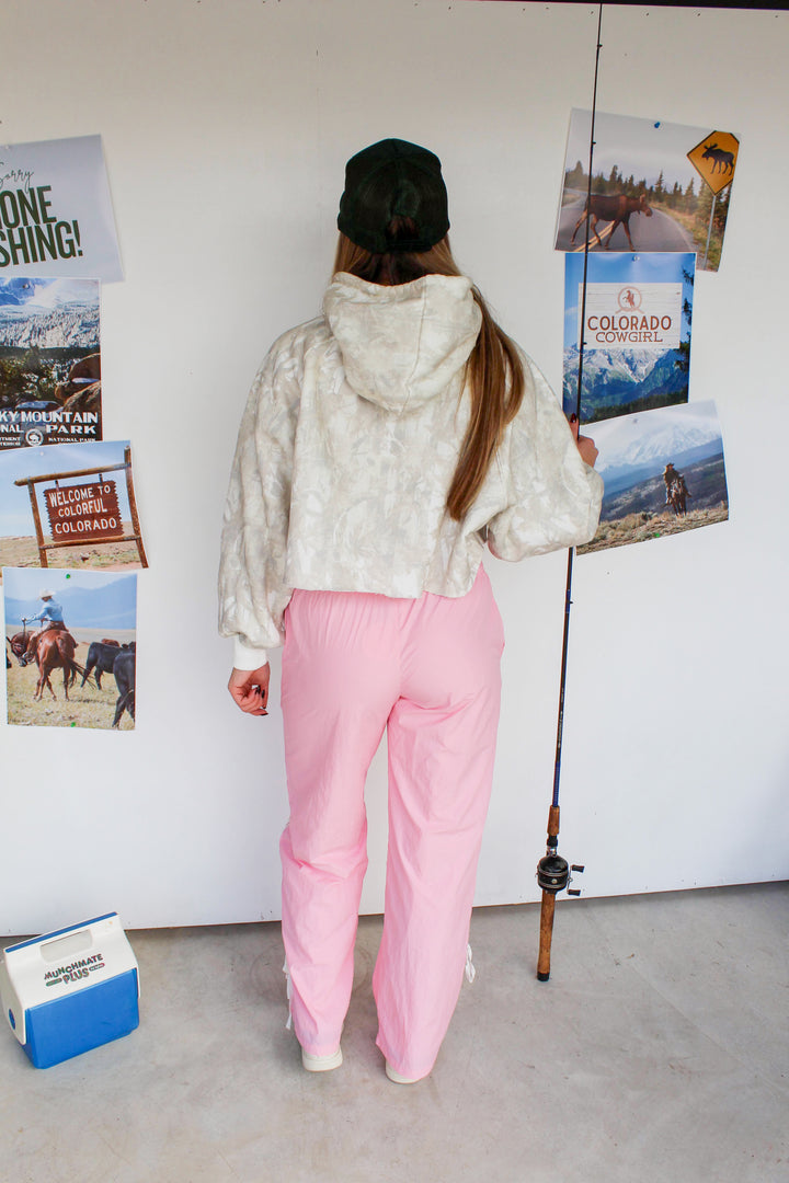 Muted Camo Cropped Hoodie