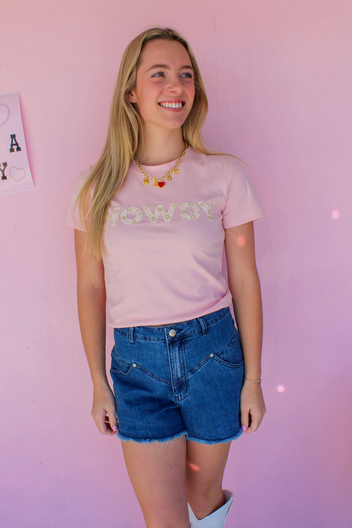 Howdy Embroidered Baby Tee