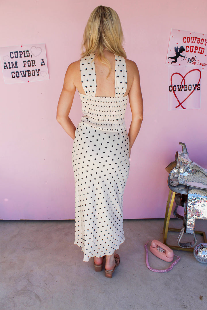 White Polka Dot Choker Set