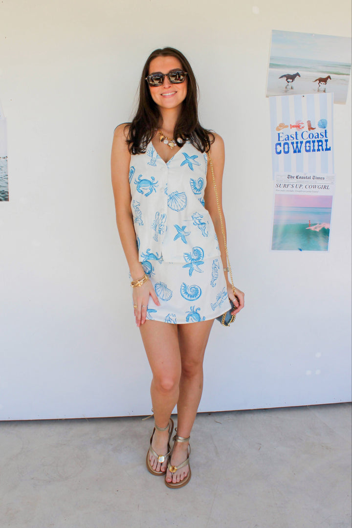 Coastal Linen Halter Set