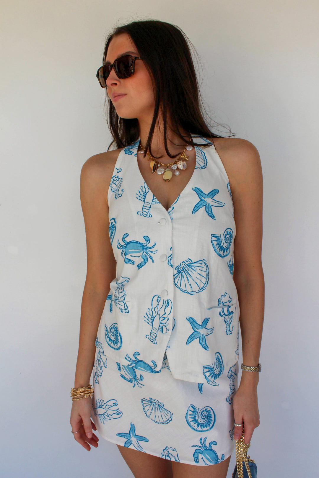 Coastal Linen Halter Set