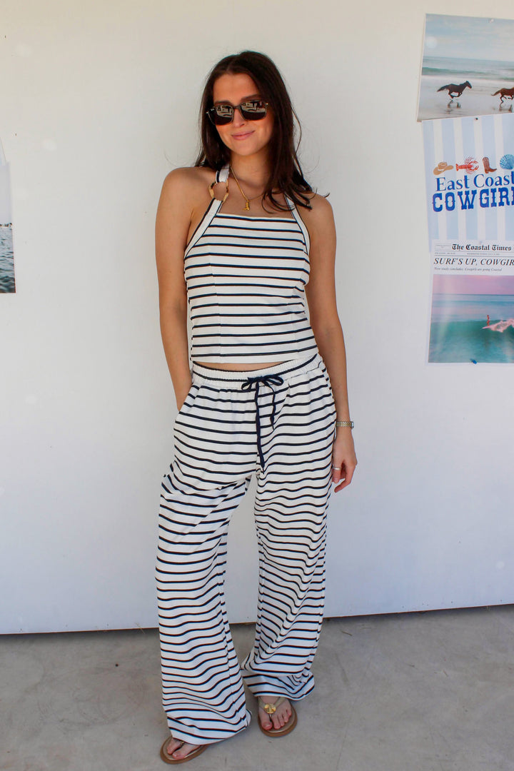 Navy Striped Set