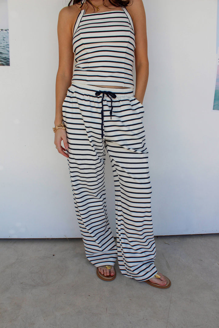 Navy Striped Set