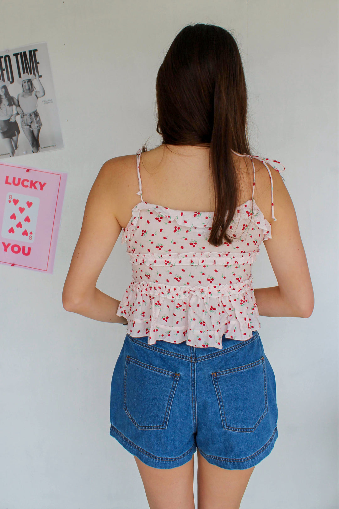 Cherry Open Front Cami