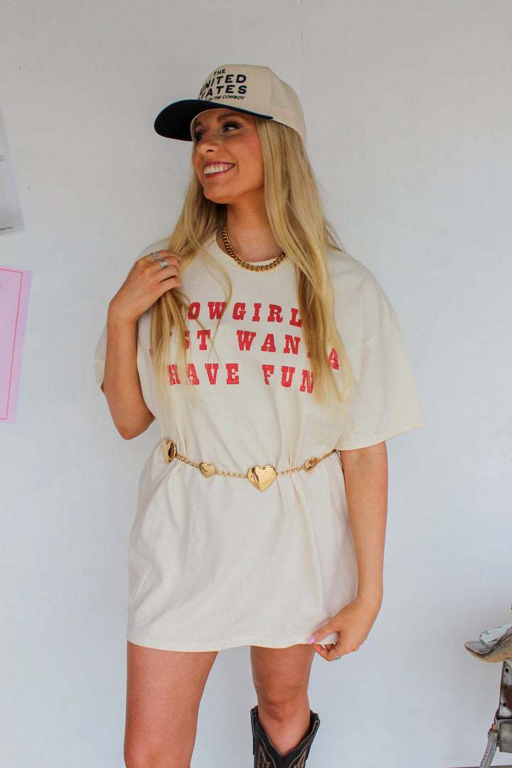 Cowgirls Just Wanna Have Fun Tee