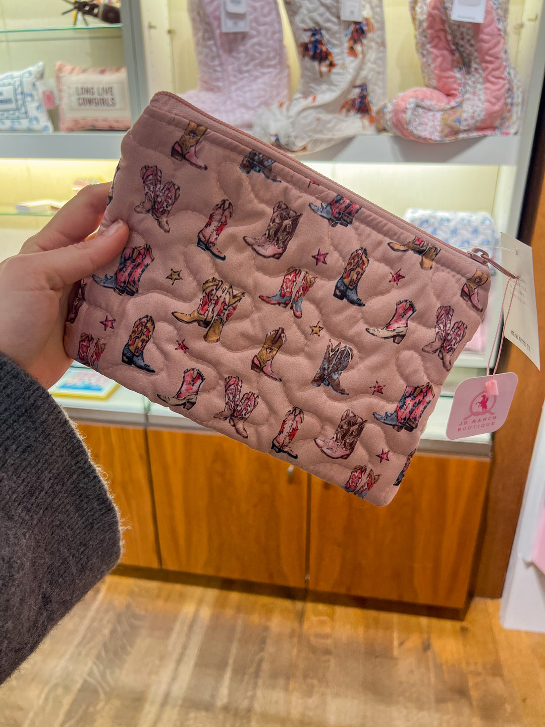 Small Quilted Makeup Bag