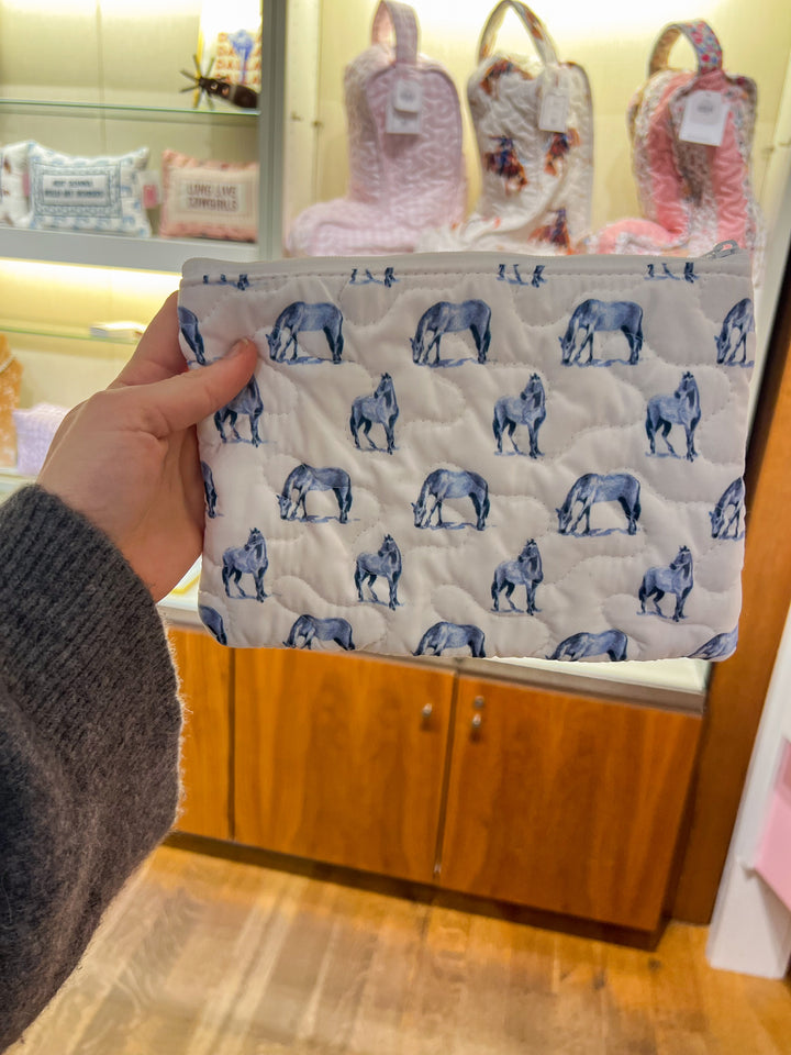 Small Quilted Makeup Bag