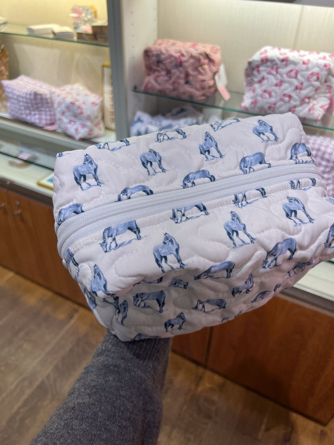 Large Quilted Makeup Bag