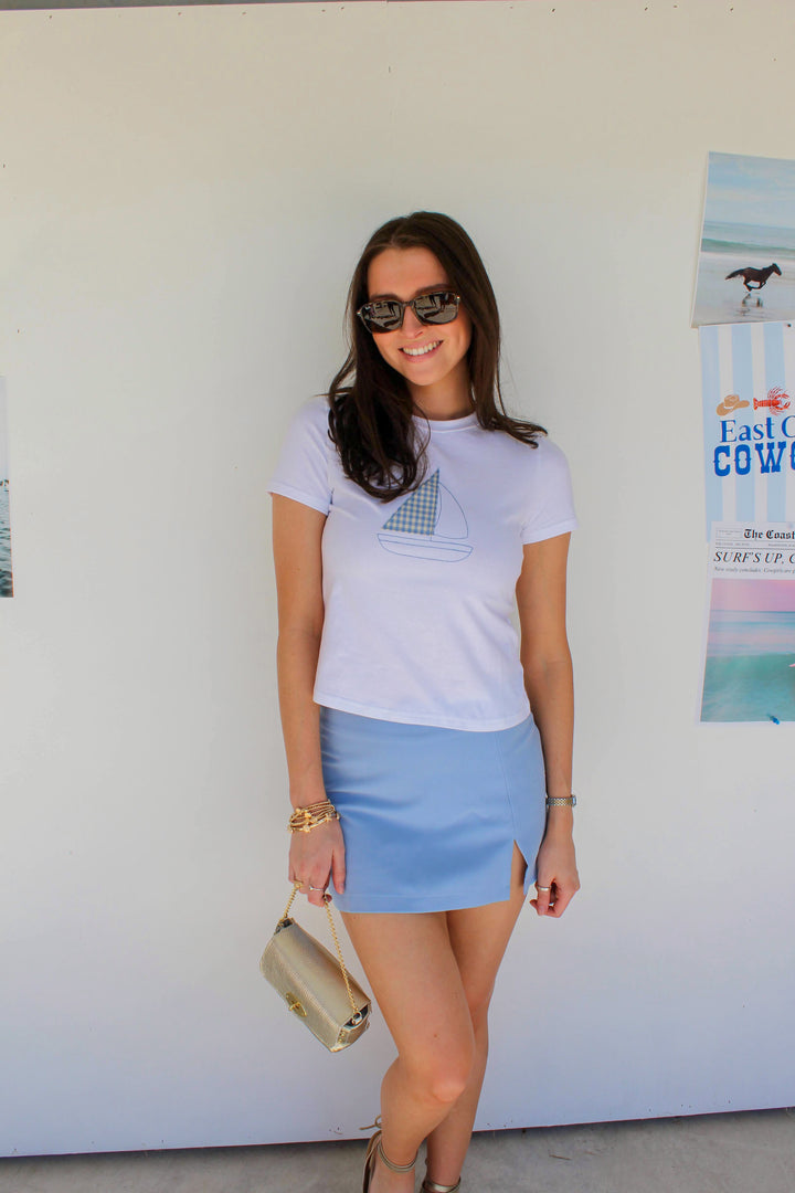 Baby Blue Mini Skirt