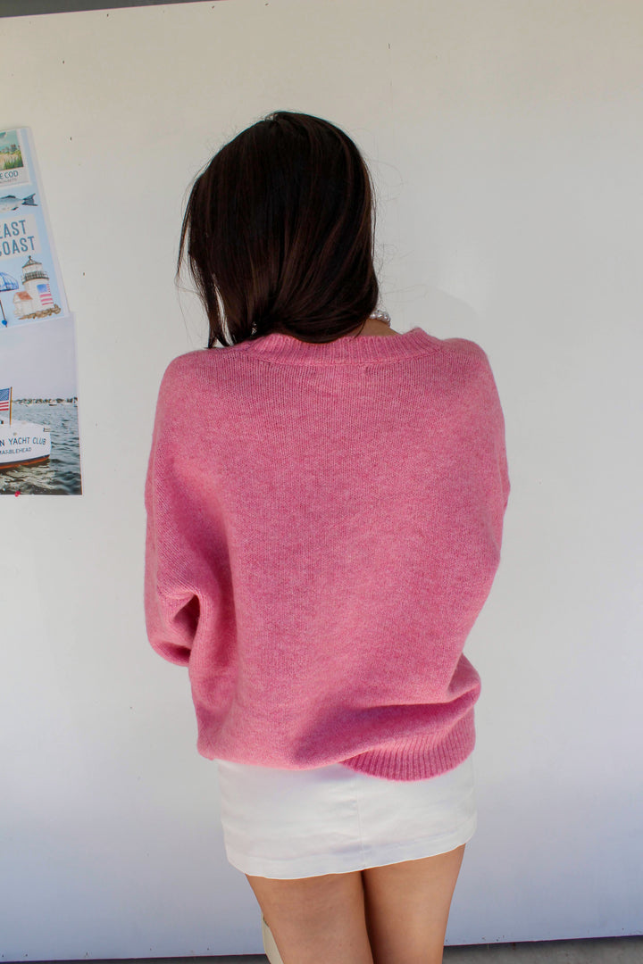 Pink Sail Boat Sweater