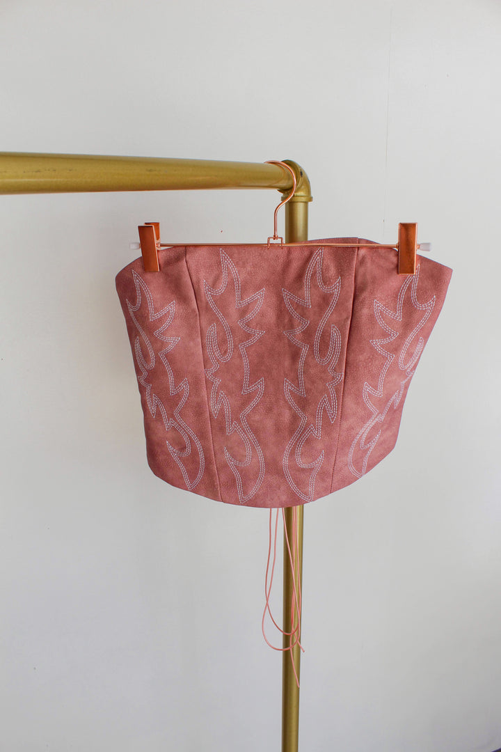 Western Corset Top in Pink
