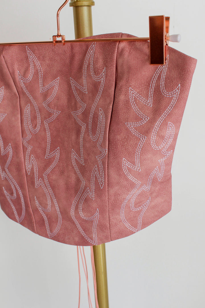 Western Corset Top in Pink