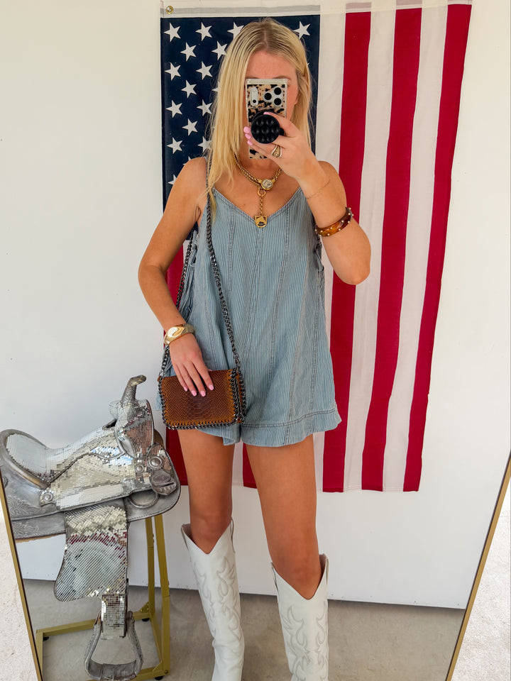 denim romper