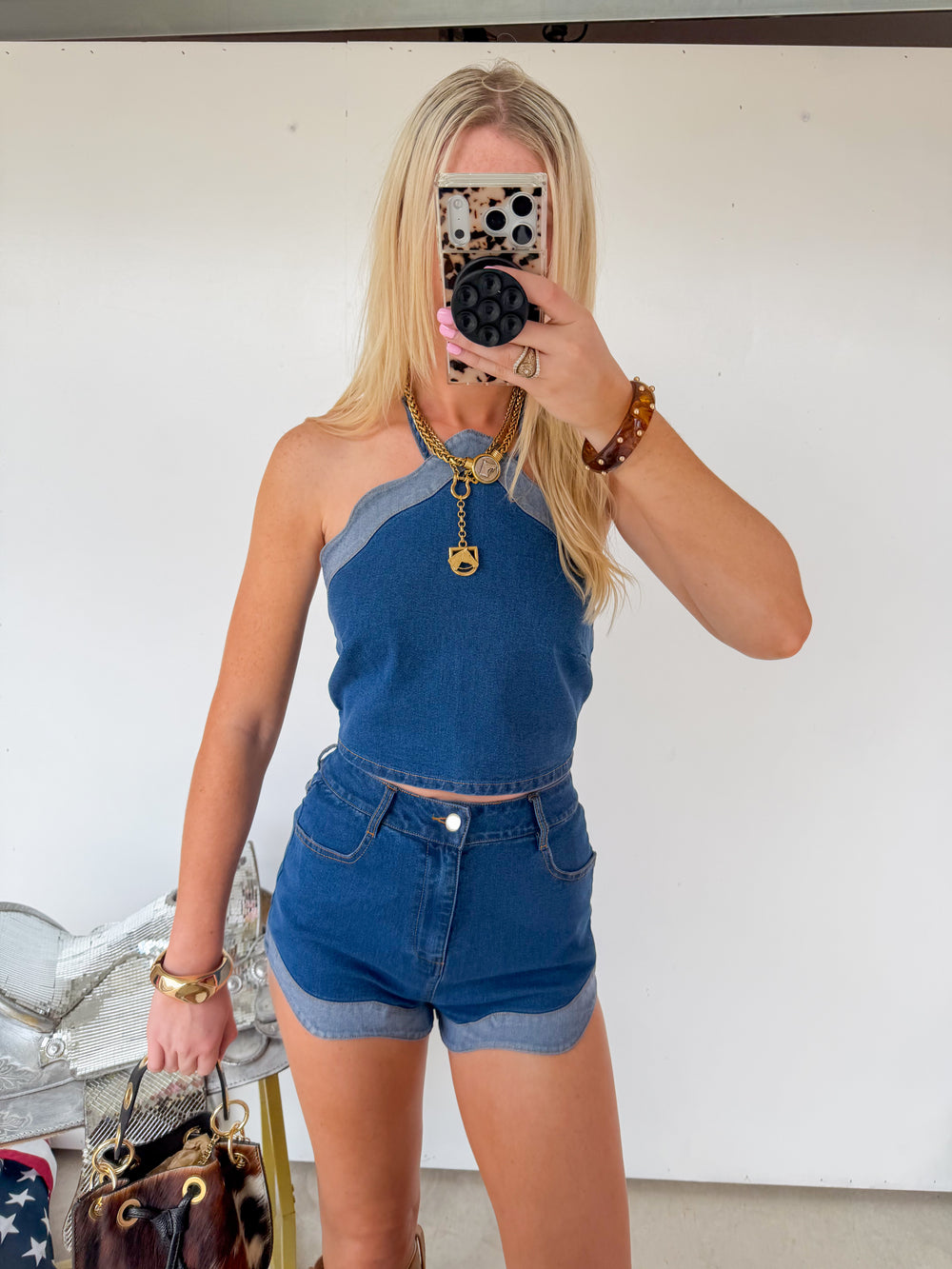 denim set