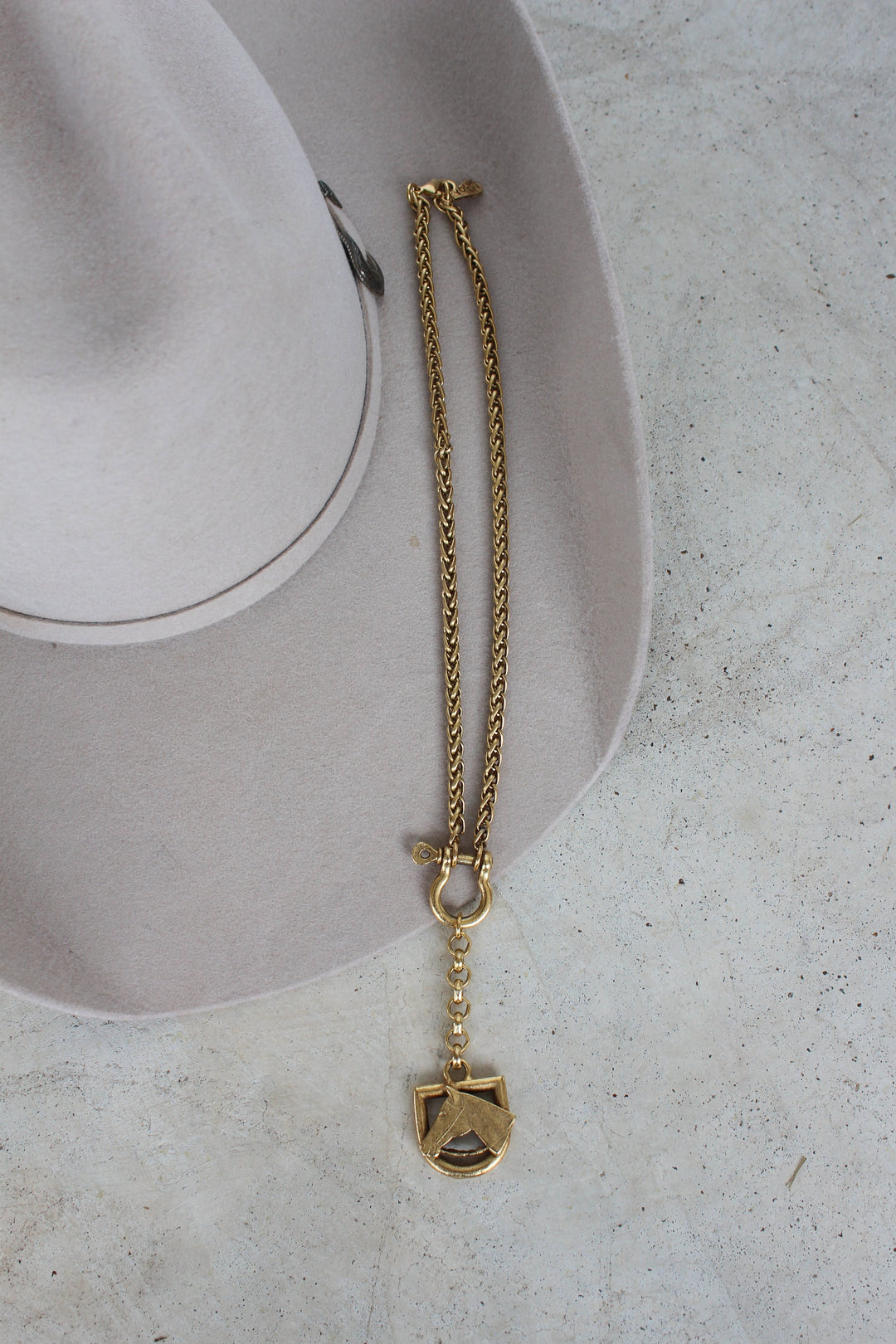 Bit and Horse Head Brass Necklace