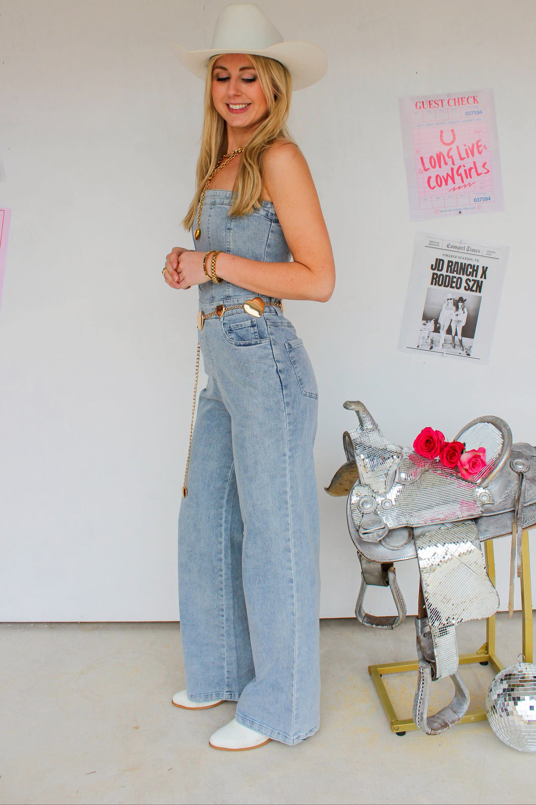 Gold Heart Chain Link Belt