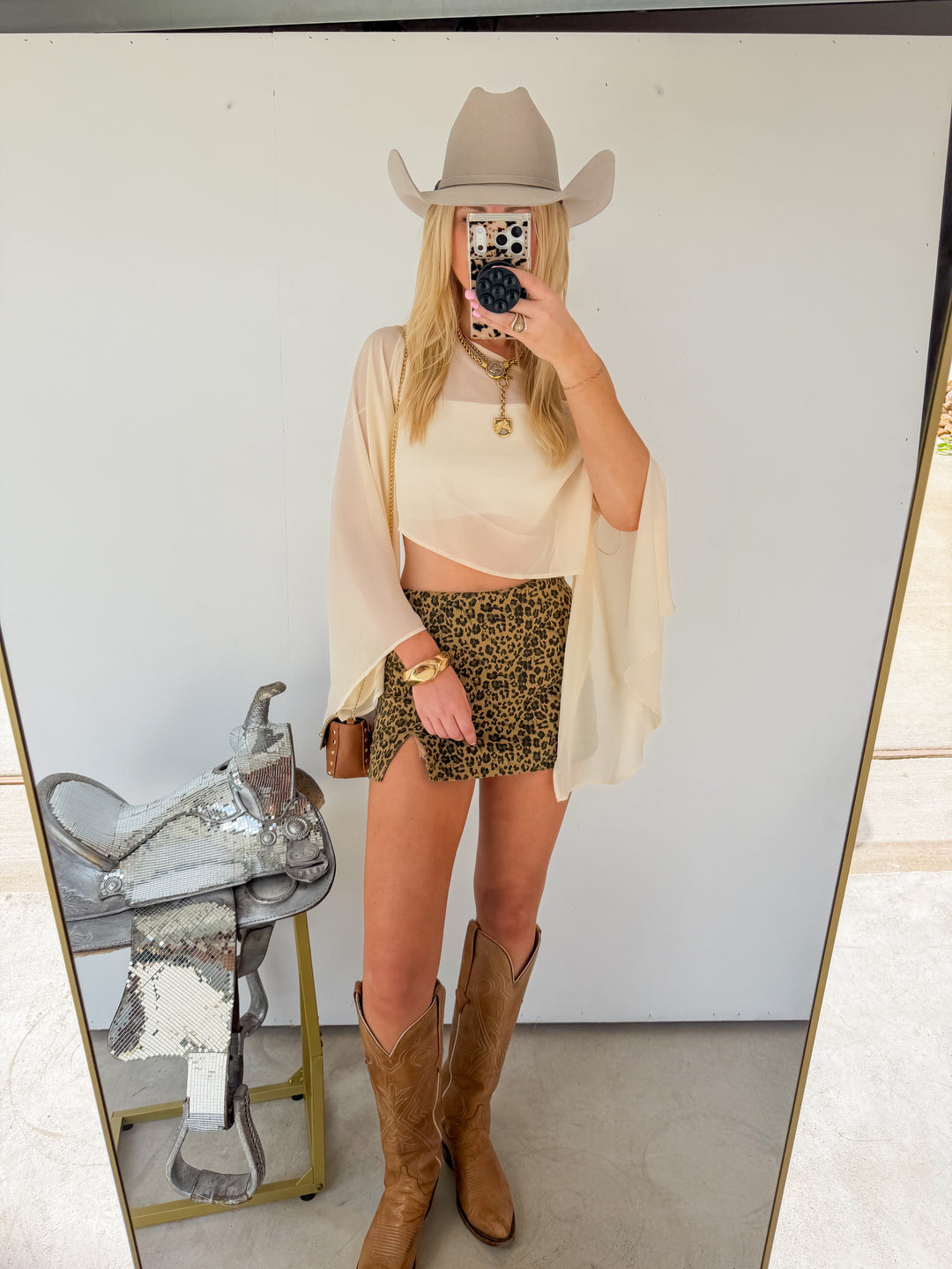 Sheer Poncho in Cream