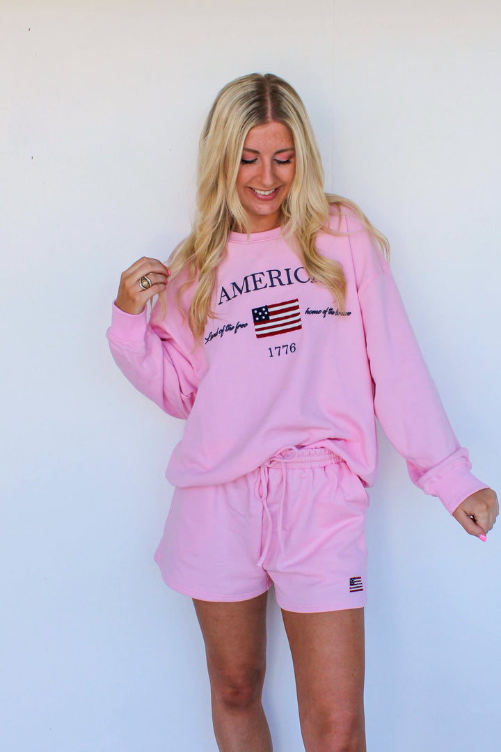 Pink American Sweat Set