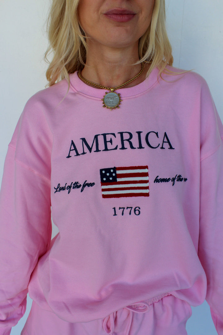 Pink American Sweat Set