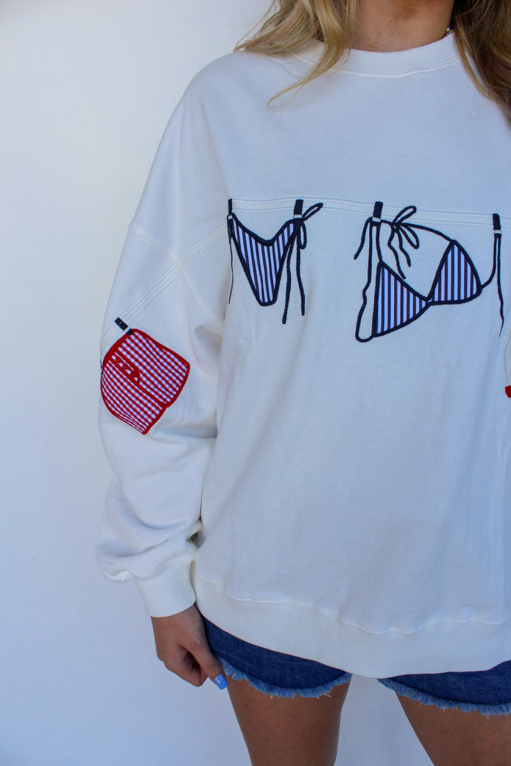 American Summer Sweatshirt in White