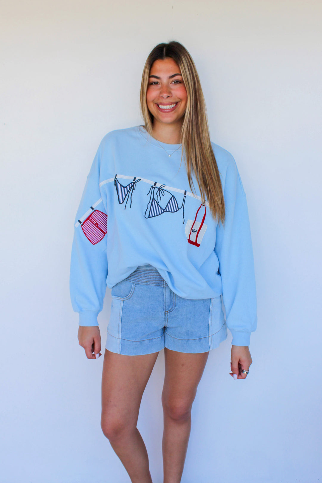 American Summer Sweatshirt in Blue