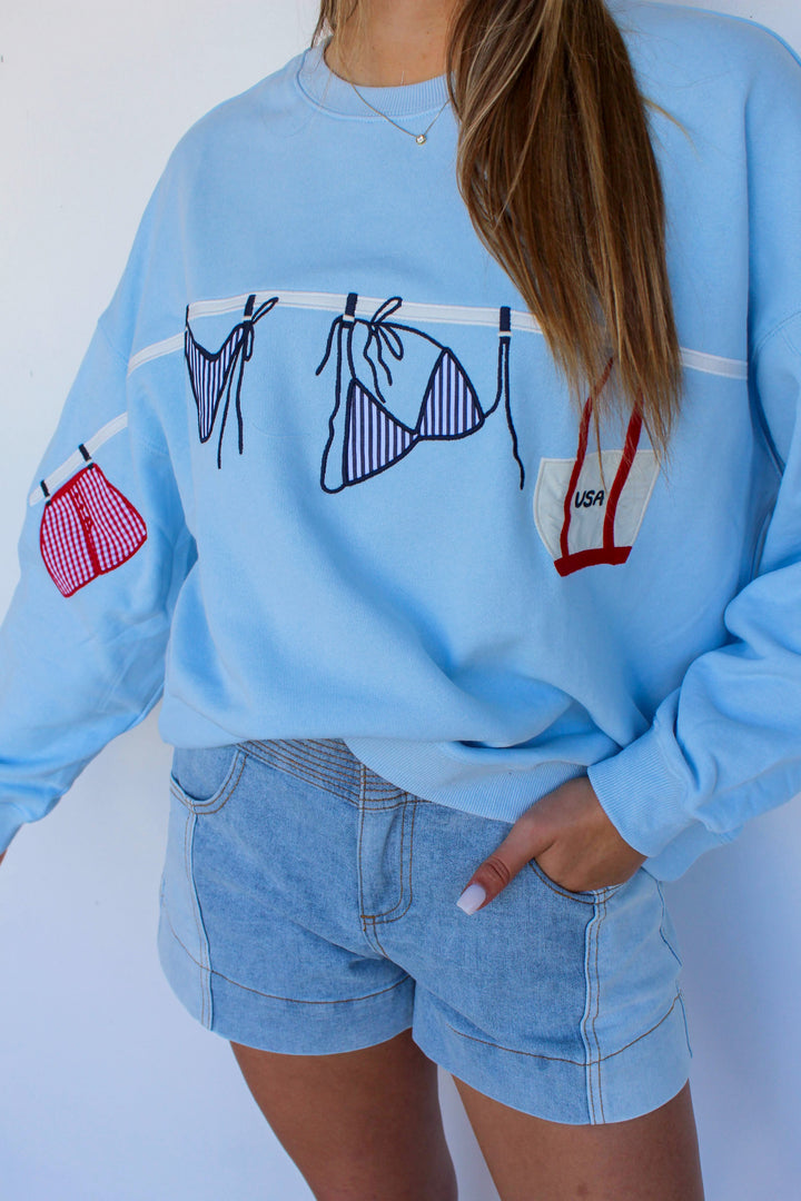 American Summer Sweatshirt in Blue