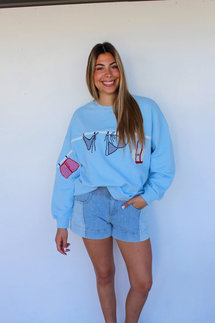 American Summer Sweatshirt in Blue