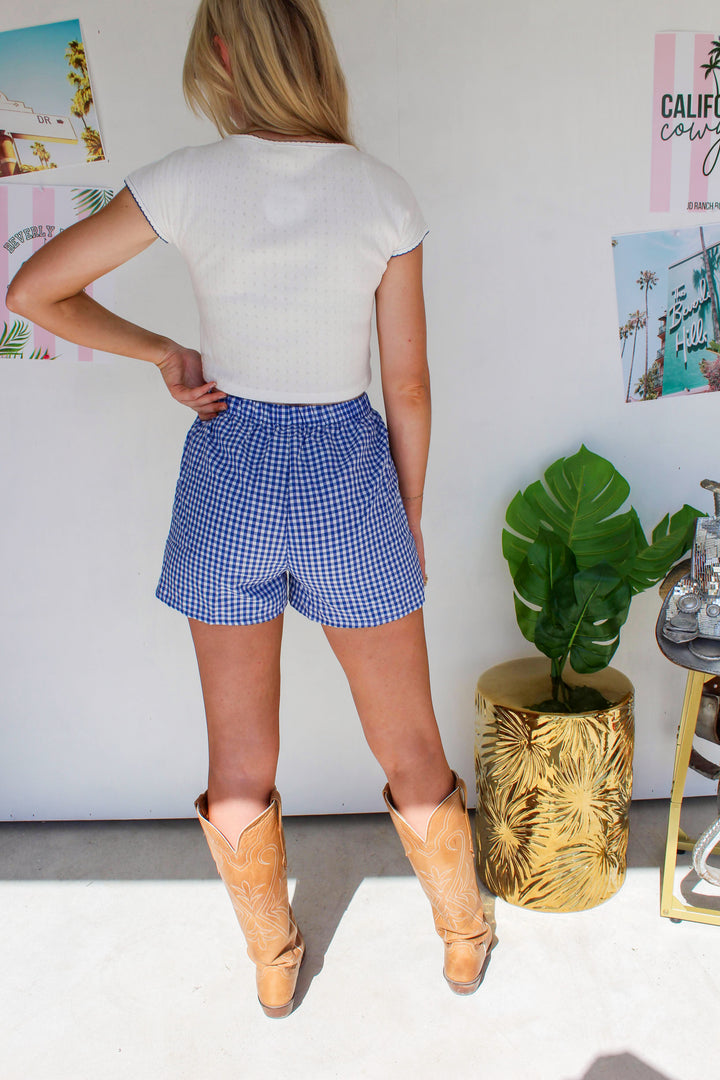 Blue Horseshoe Stitch Baby Tee