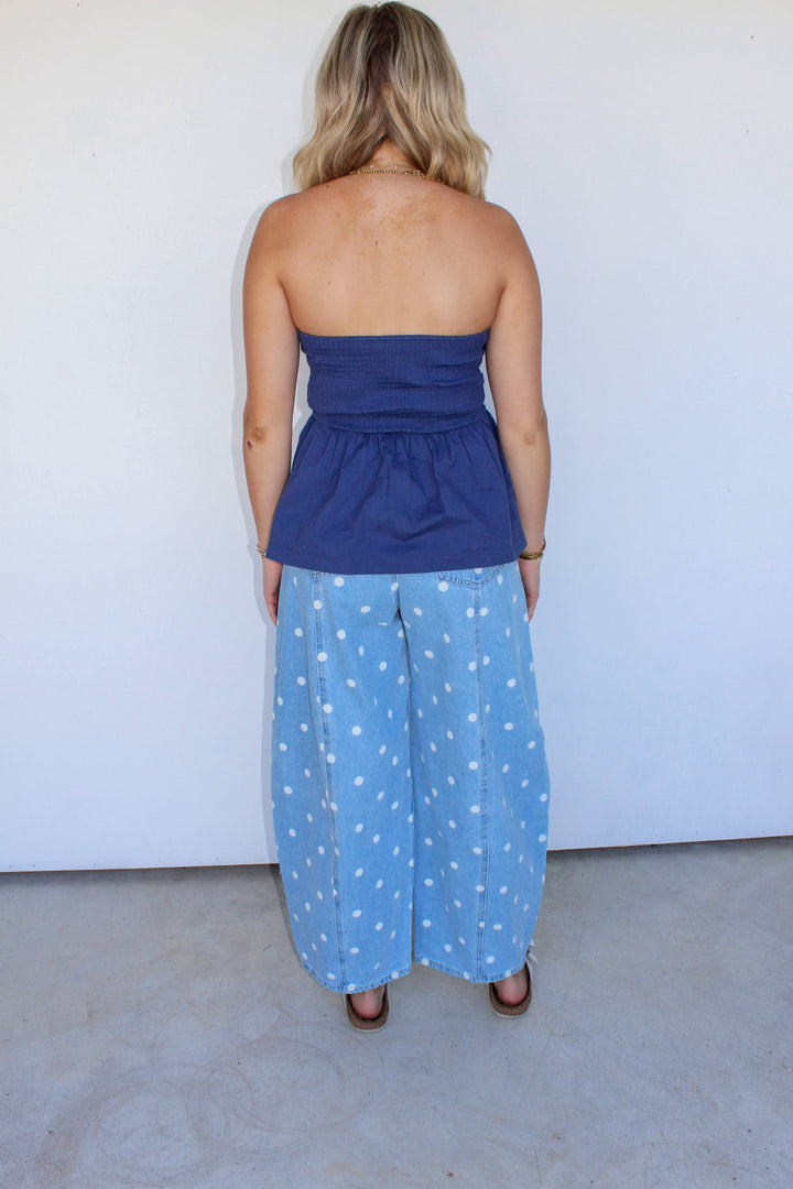 Polka Dot Barrel Jeans