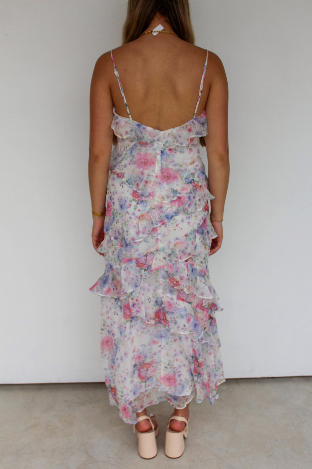 White Floral Maxi Dress