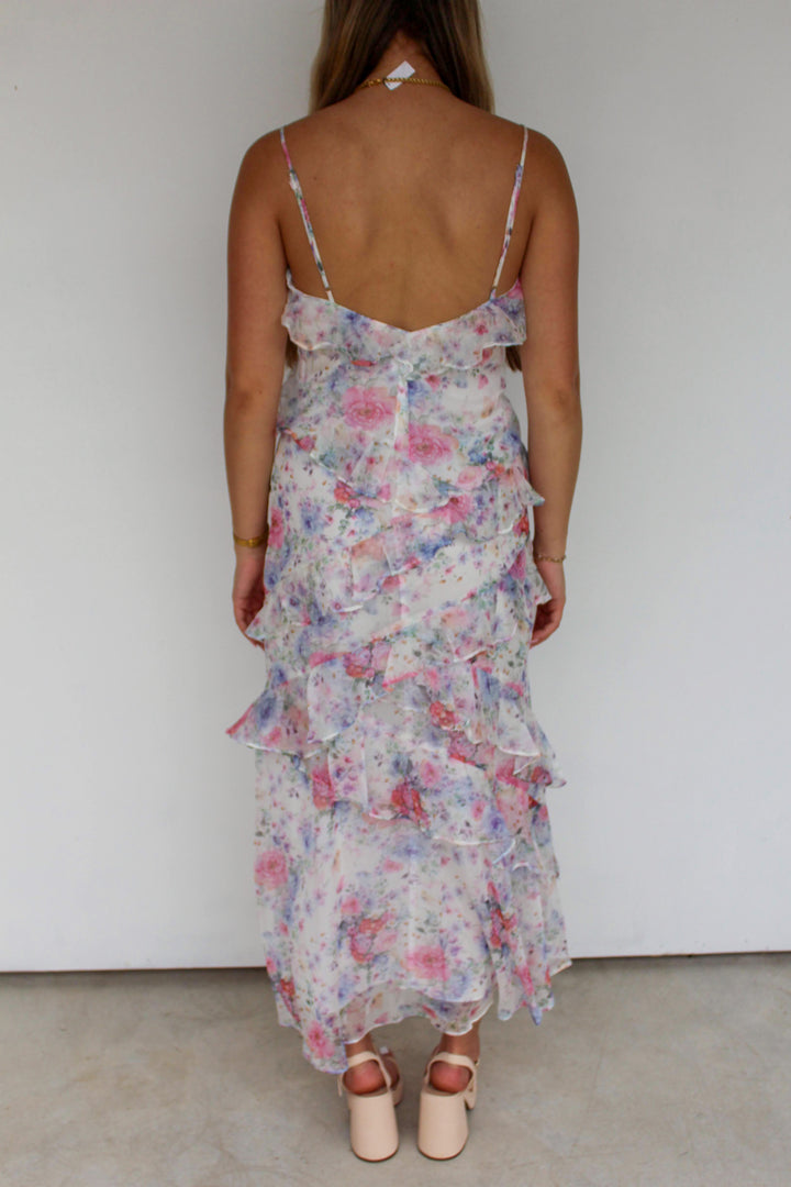 White Floral Maxi Dress