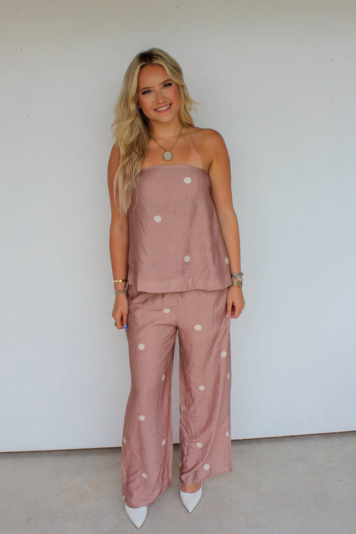 polka dot pant set