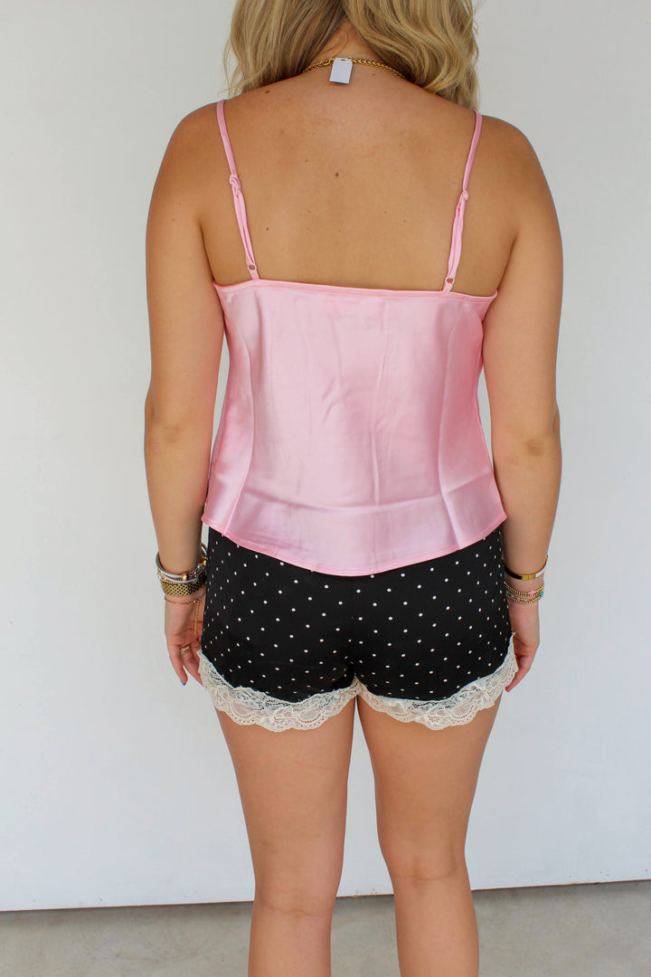 Cowl Neck Cami in Pink
