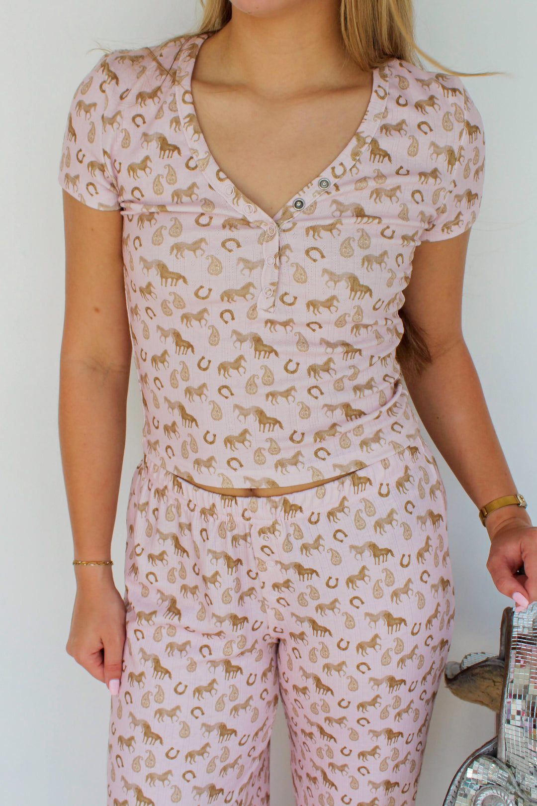 pink and brown horse Pjs