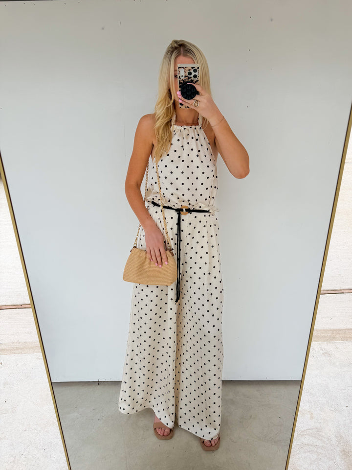 Polka Dot Pant & Halter Top Set