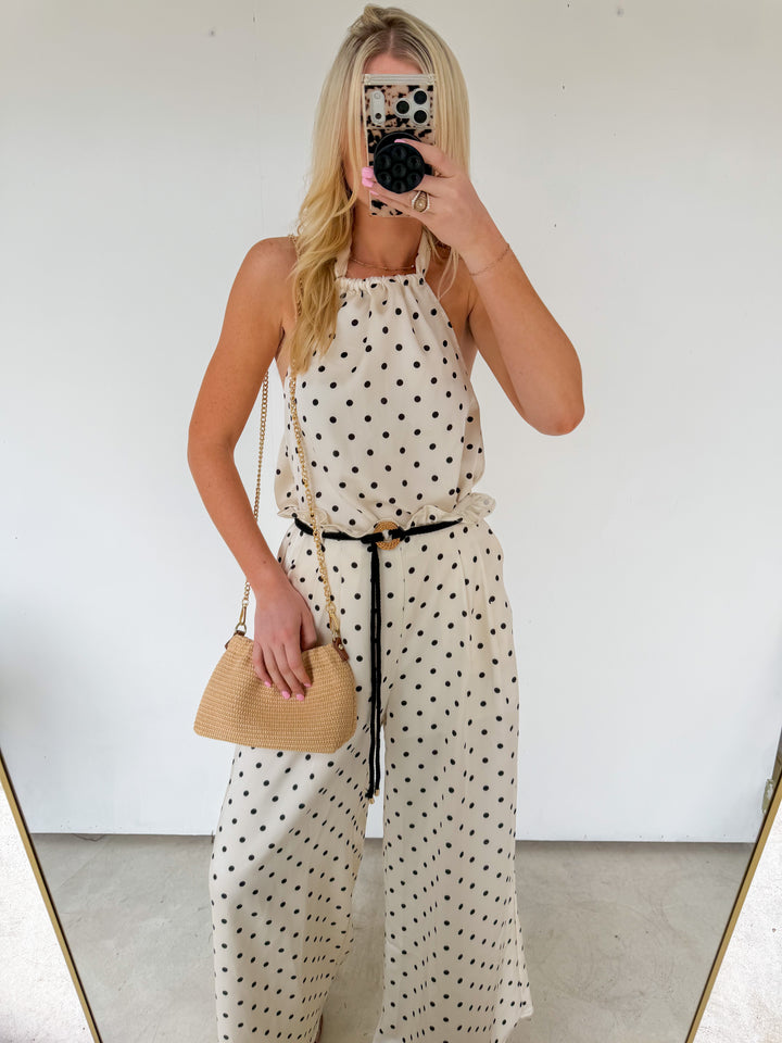 Polka Dot Pant & Halter Top Set