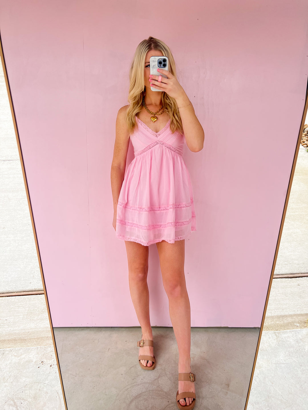 Baby Pink Mini Dress