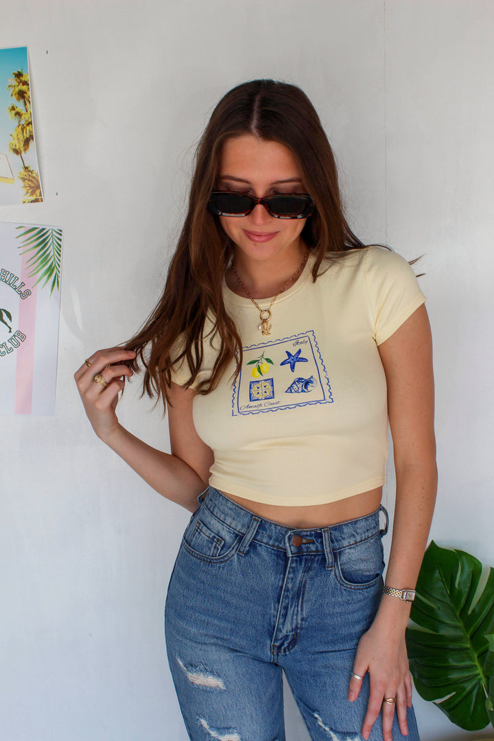 coastal women's baby tee
