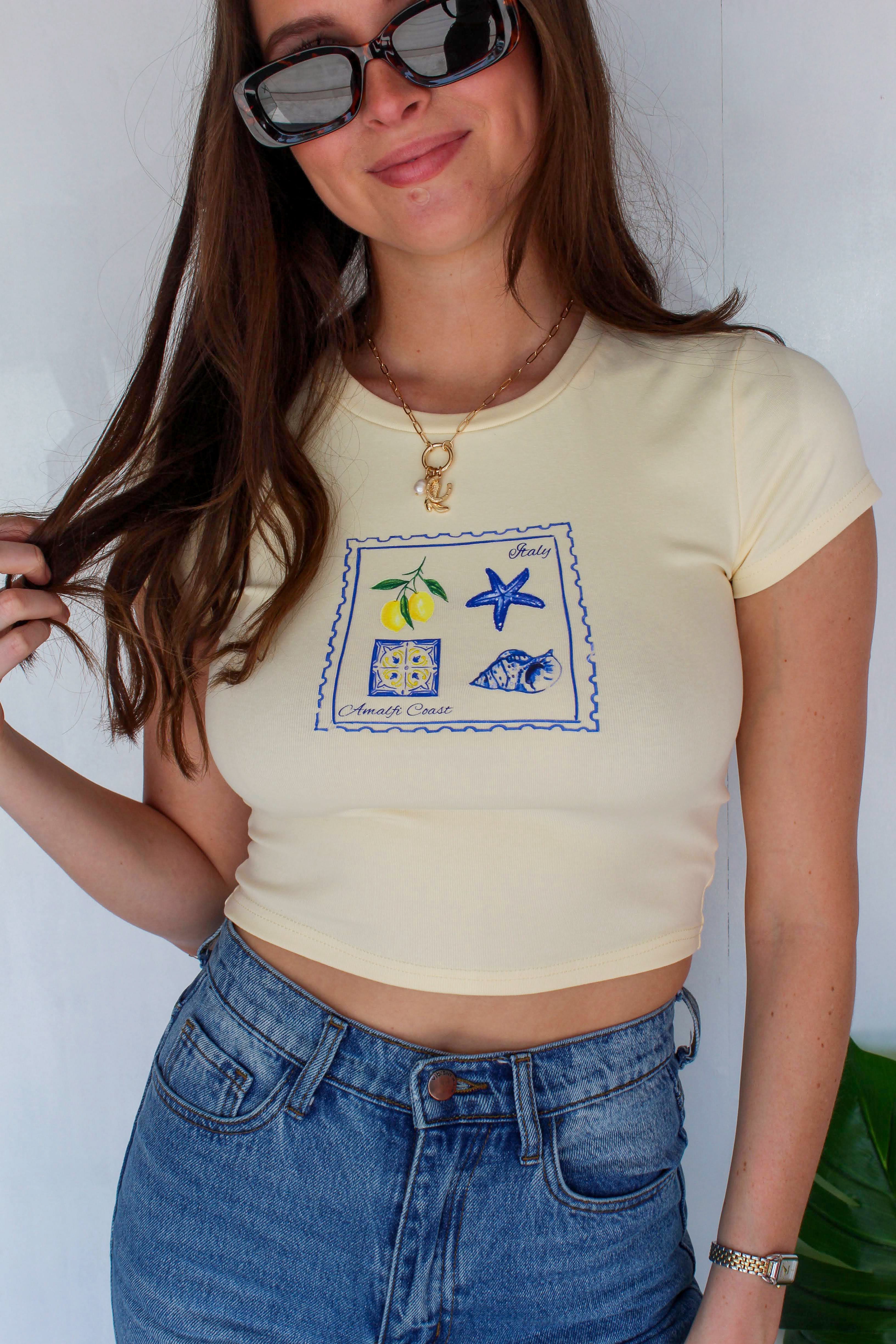 coastal women's baby tee