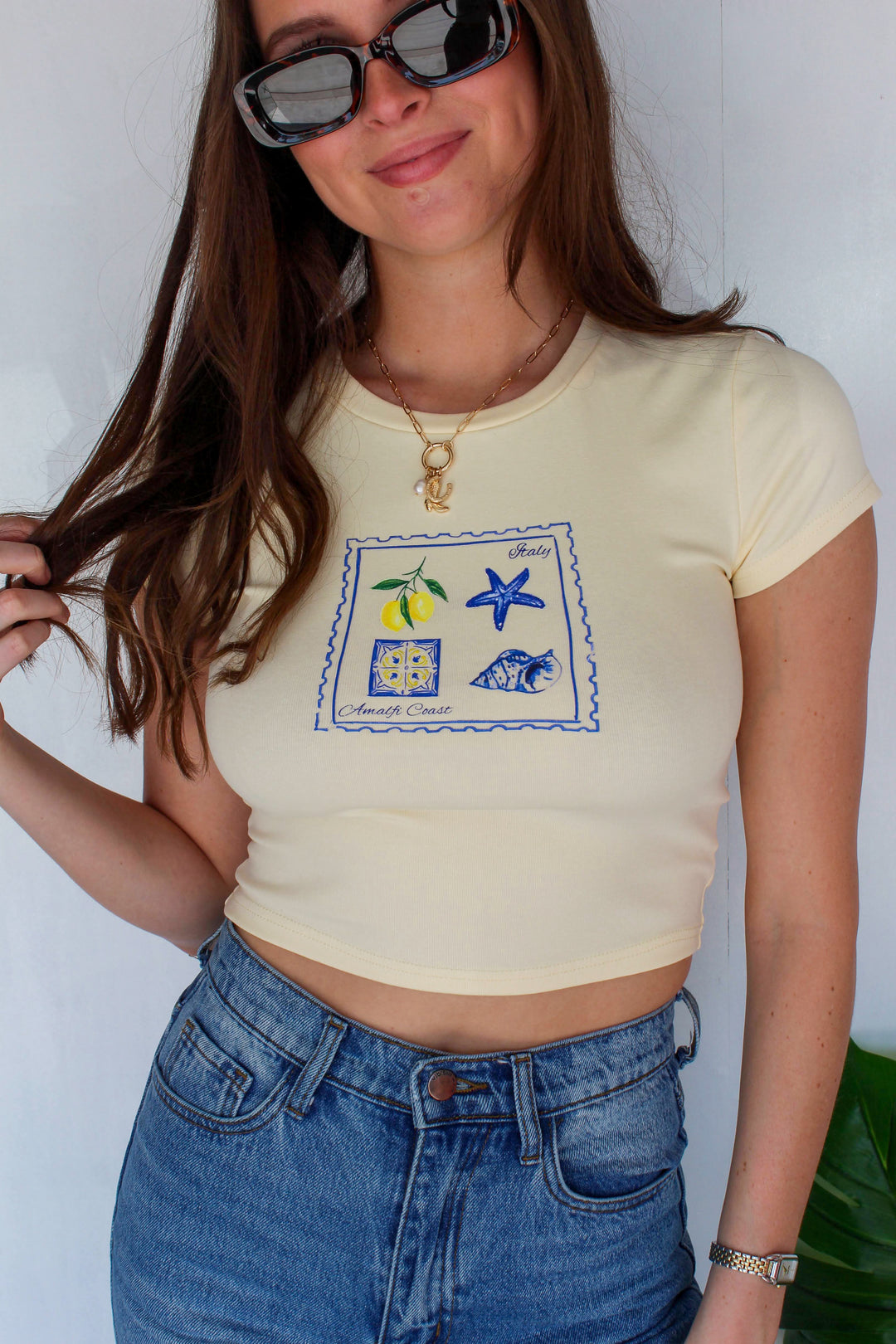 coastal women's baby tee