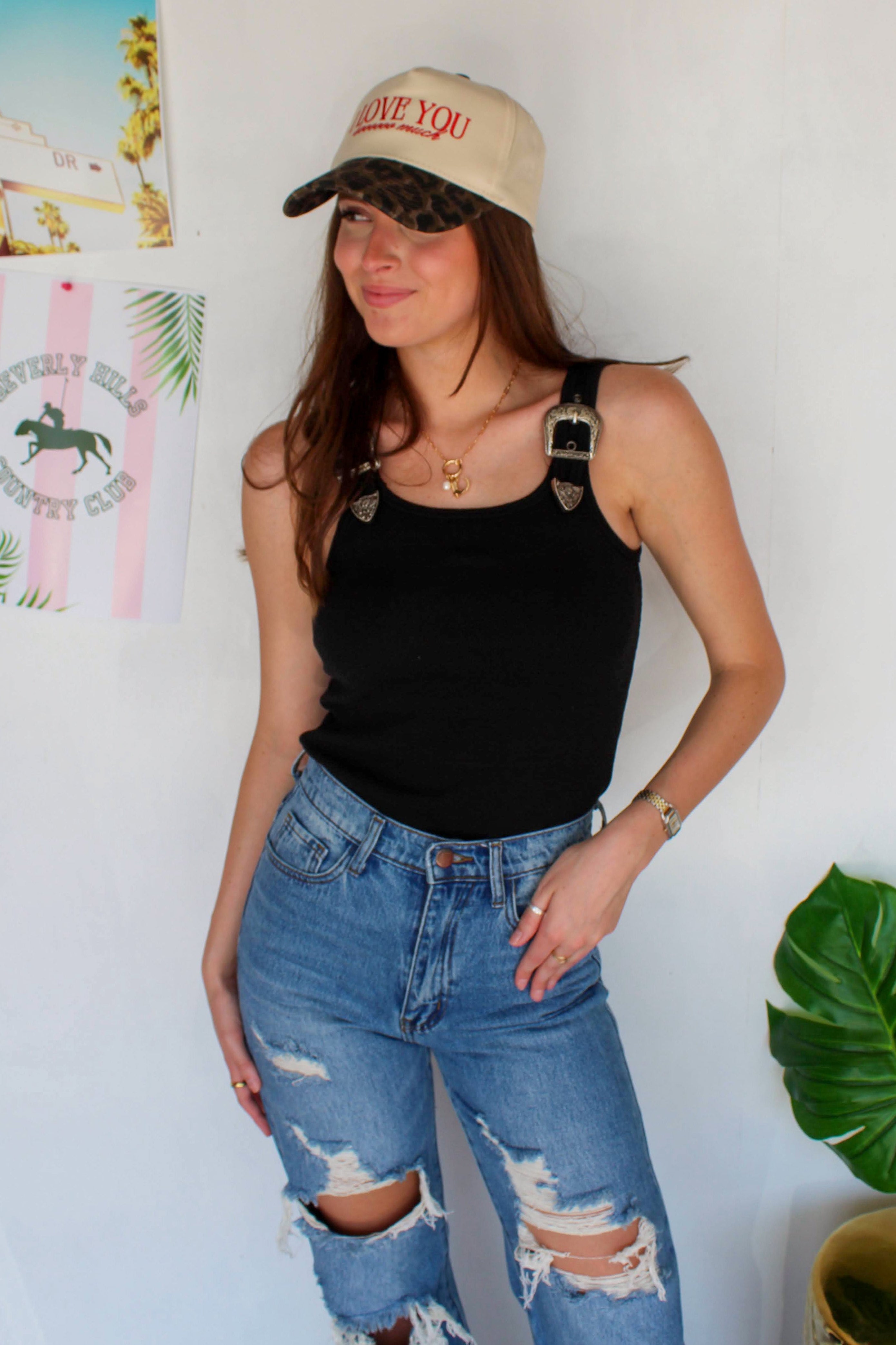 buckle bodysuit in black