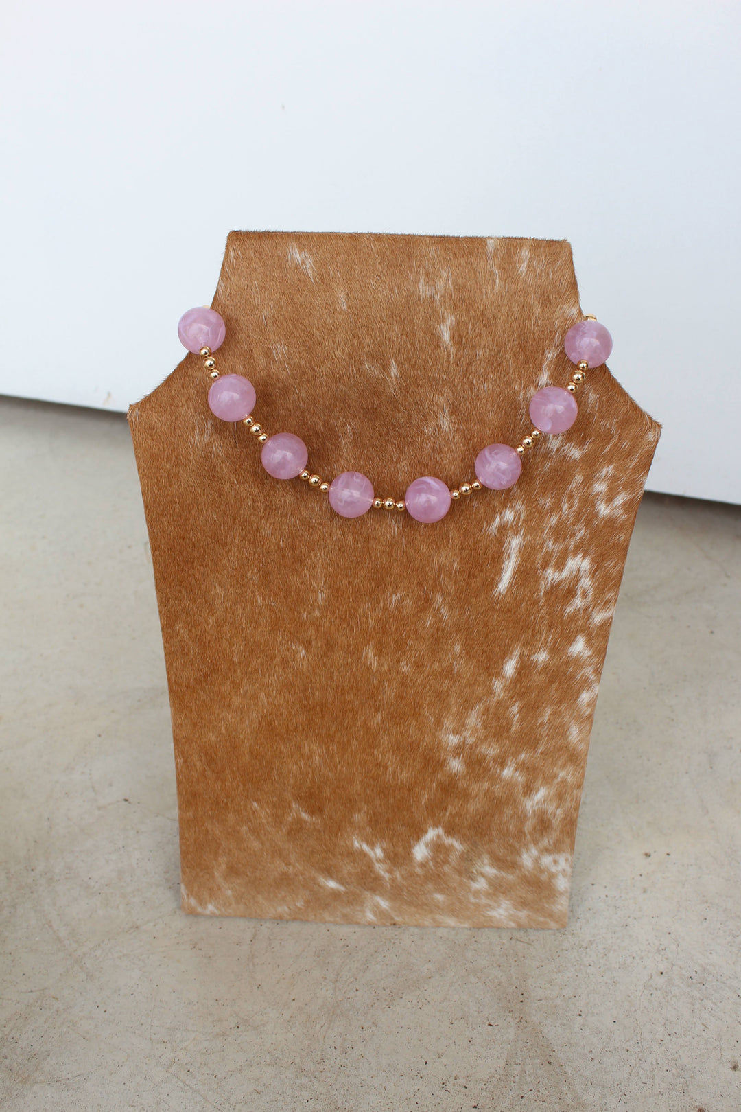 Magnetic Pink Stone Necklace