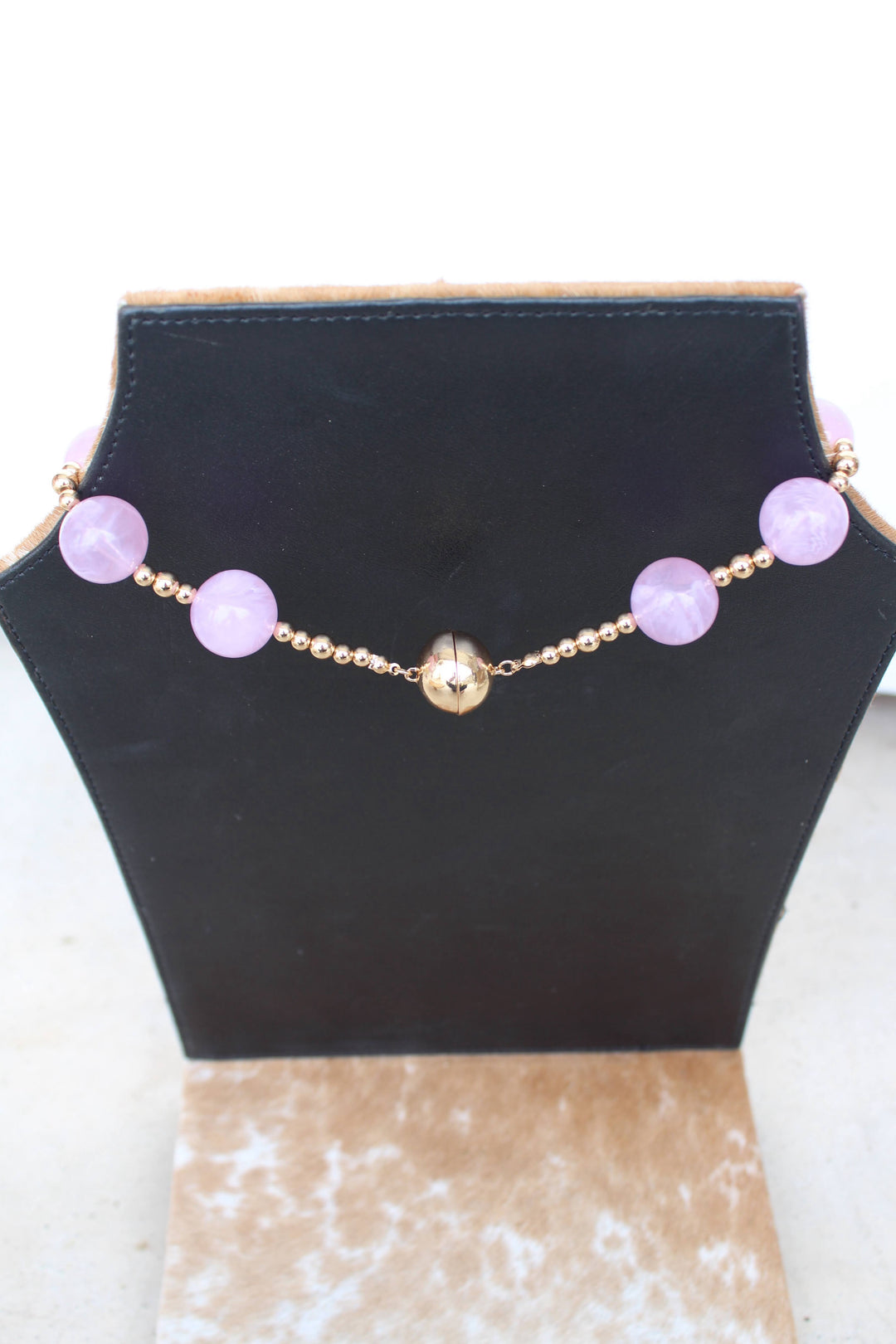 Magnetic Pink Stone Necklace
