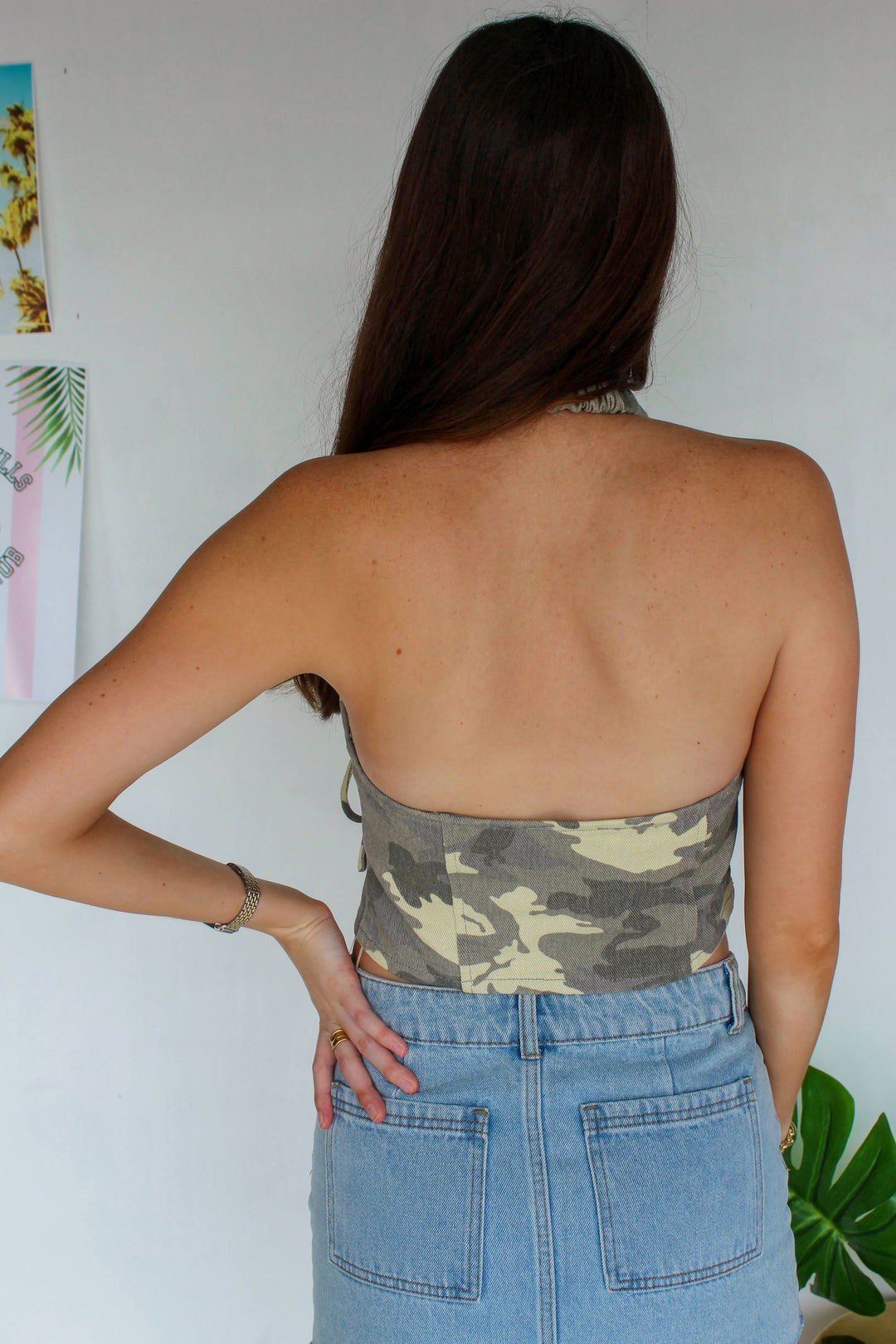 camo halter top