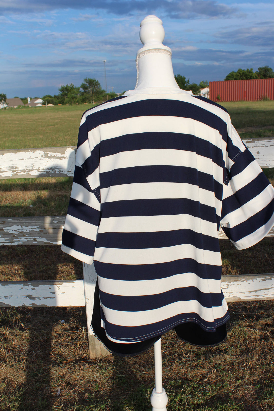 USA Striped Henley Tee