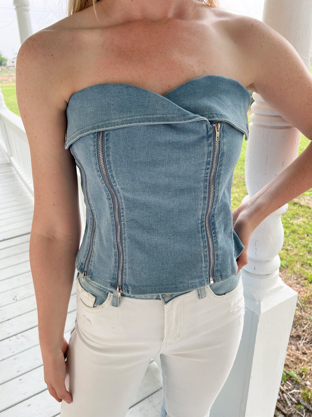 Denim Tube Top - JD Ranch Boutique