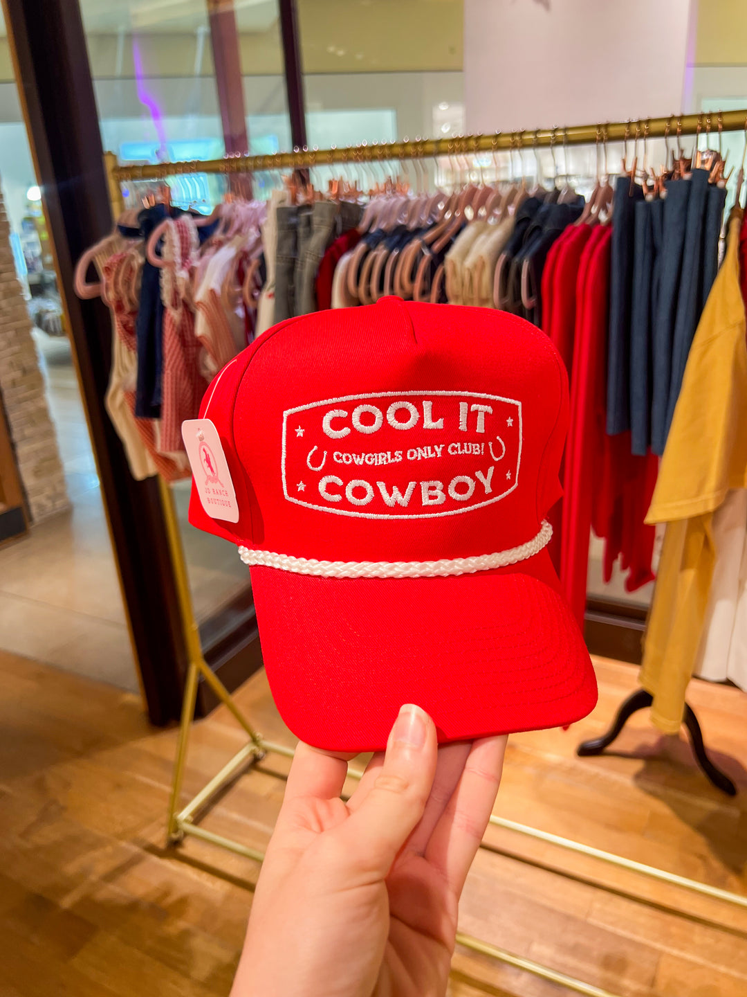 cool it cowboy trucker hat 